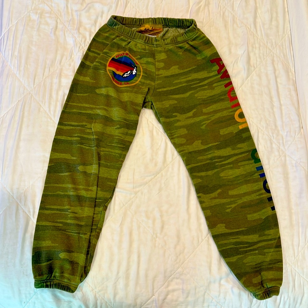 Camo Aviator Nation sweatpants
